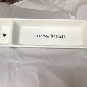 Rae Dunn desk tray “Lead From The Heart”